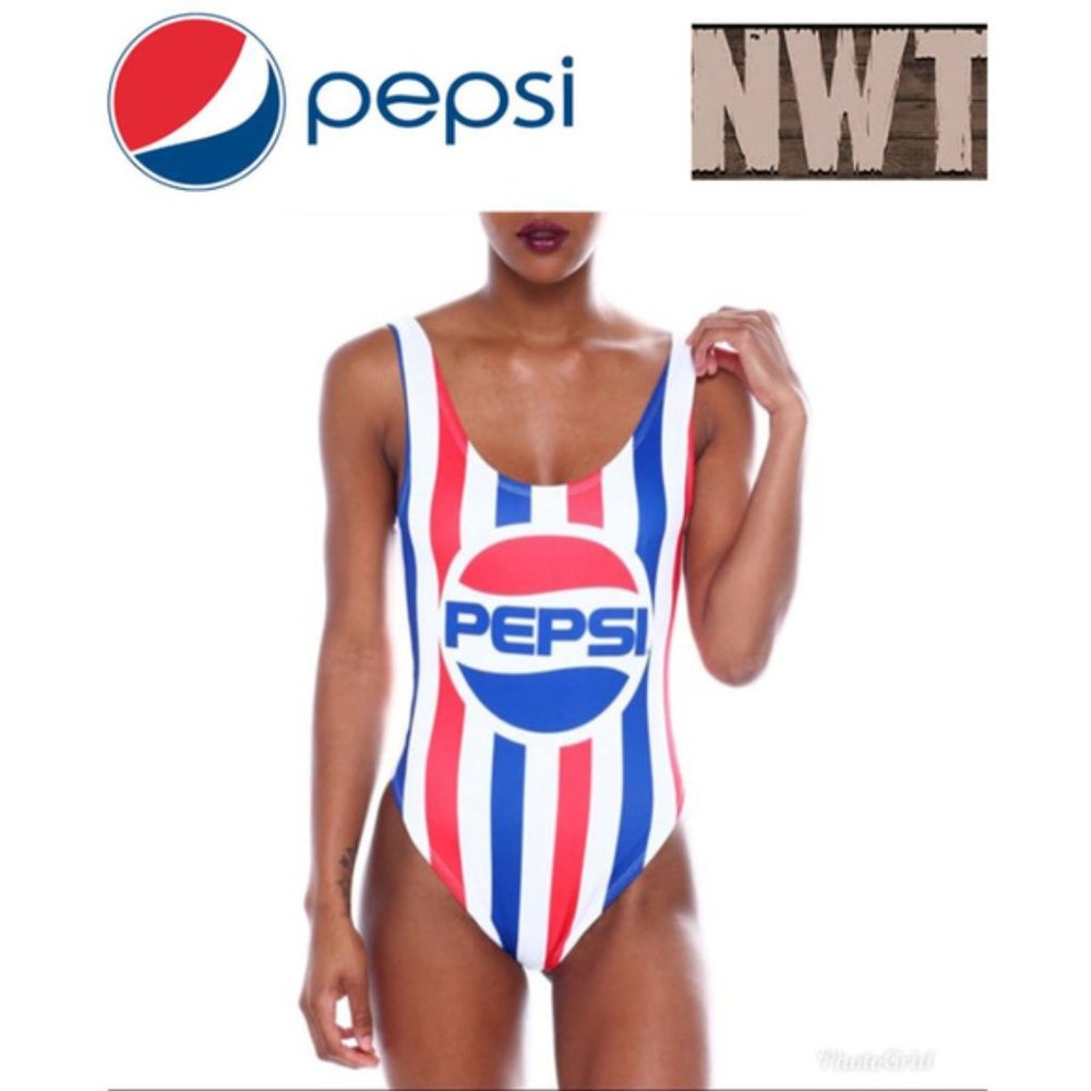 Pepsi One PC swimsuit Sz large NEW